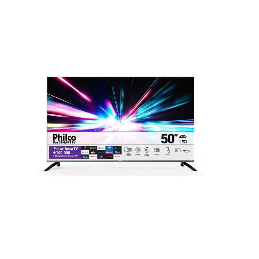 Philco Smart TV 50 Polegadas P50VIK 4K Roku Dolby Audio